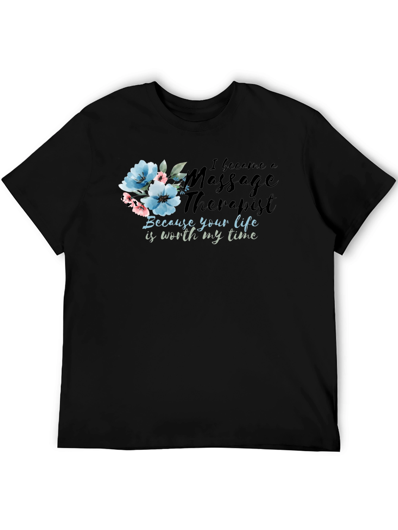 Massage Therapist Floral Graphic Tee