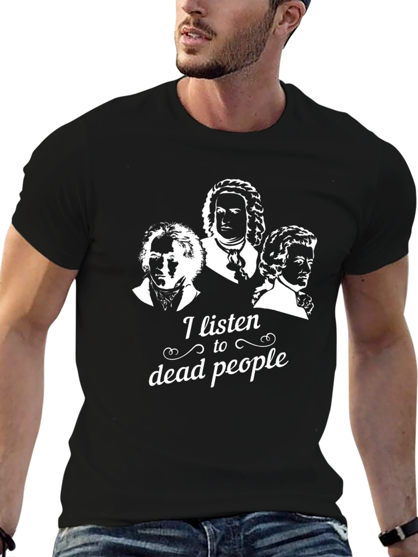 I Listen To Dead People Funny Music T-Shirt