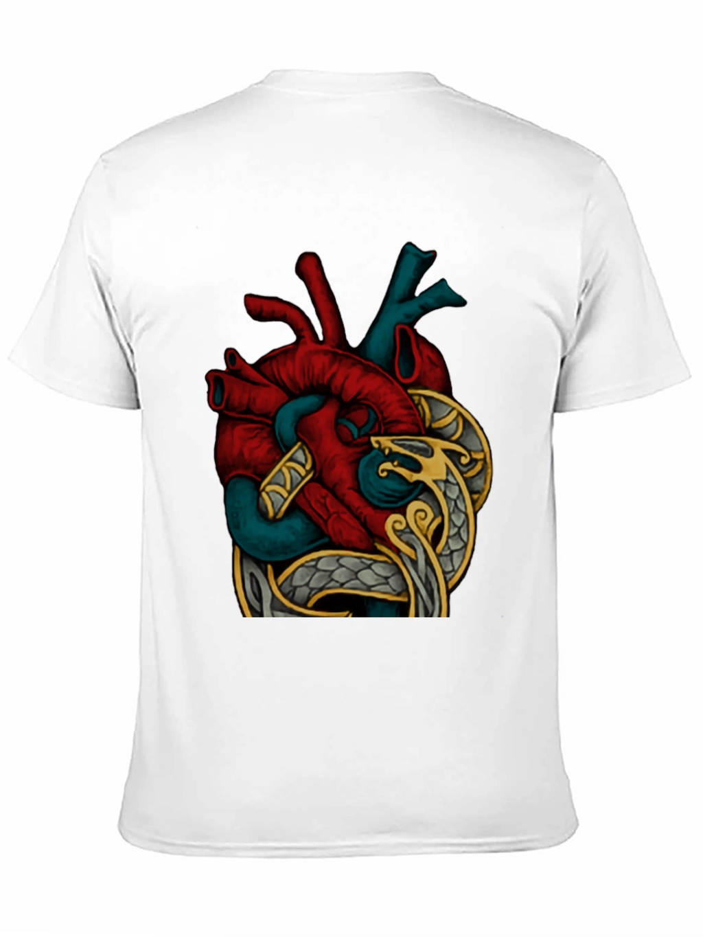Anatomic Heart Snake Graphic T-Shirt