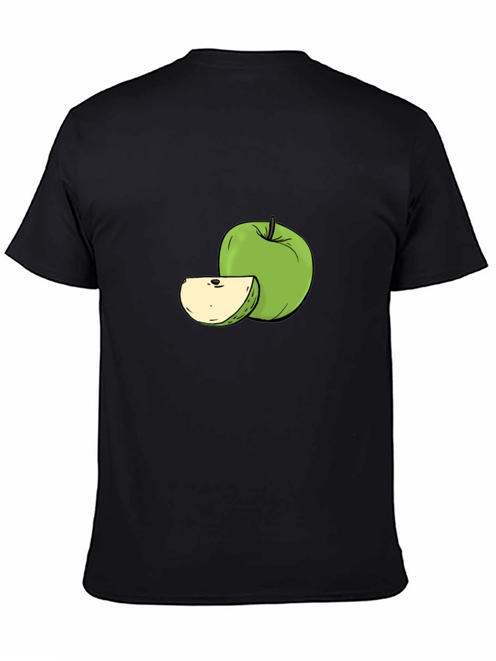 Green Apple Graphic Tee - Stylish Fruit Design