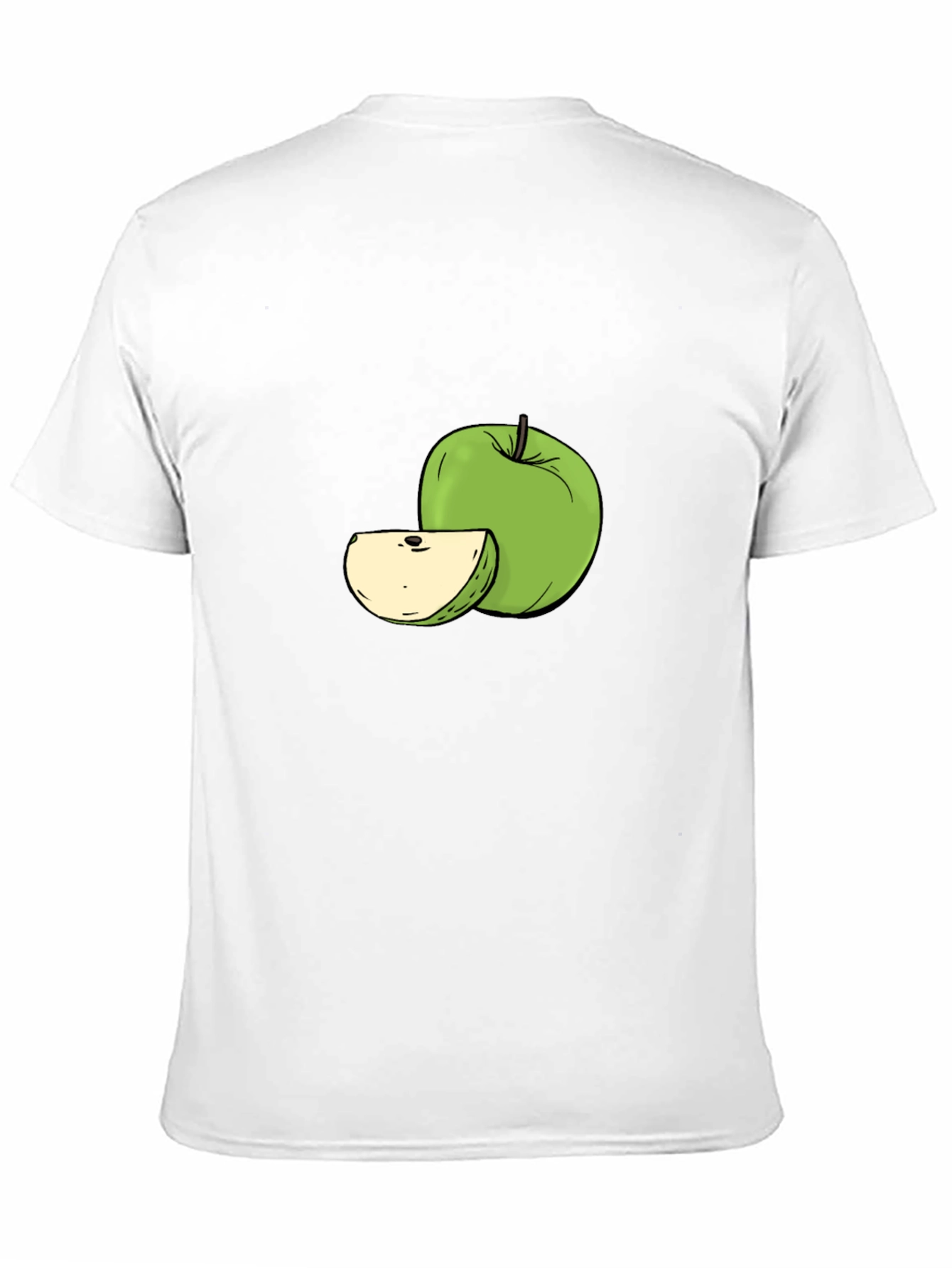 Green Apple Graphic Tee - Stylish Fruit Design