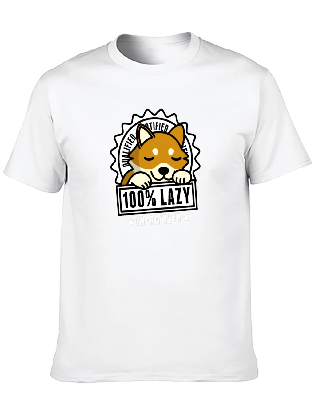 100% Lazy Shiba Inu T-Shirt - Guaranteed Comfort