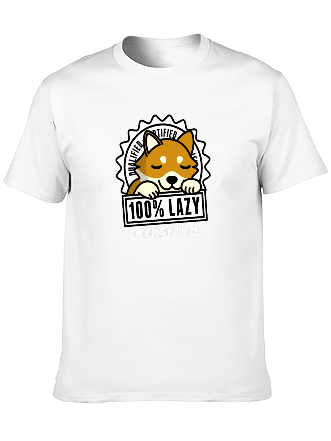 100% Lazy Shiba Inu T-Shirt - Guaranteed Comfort