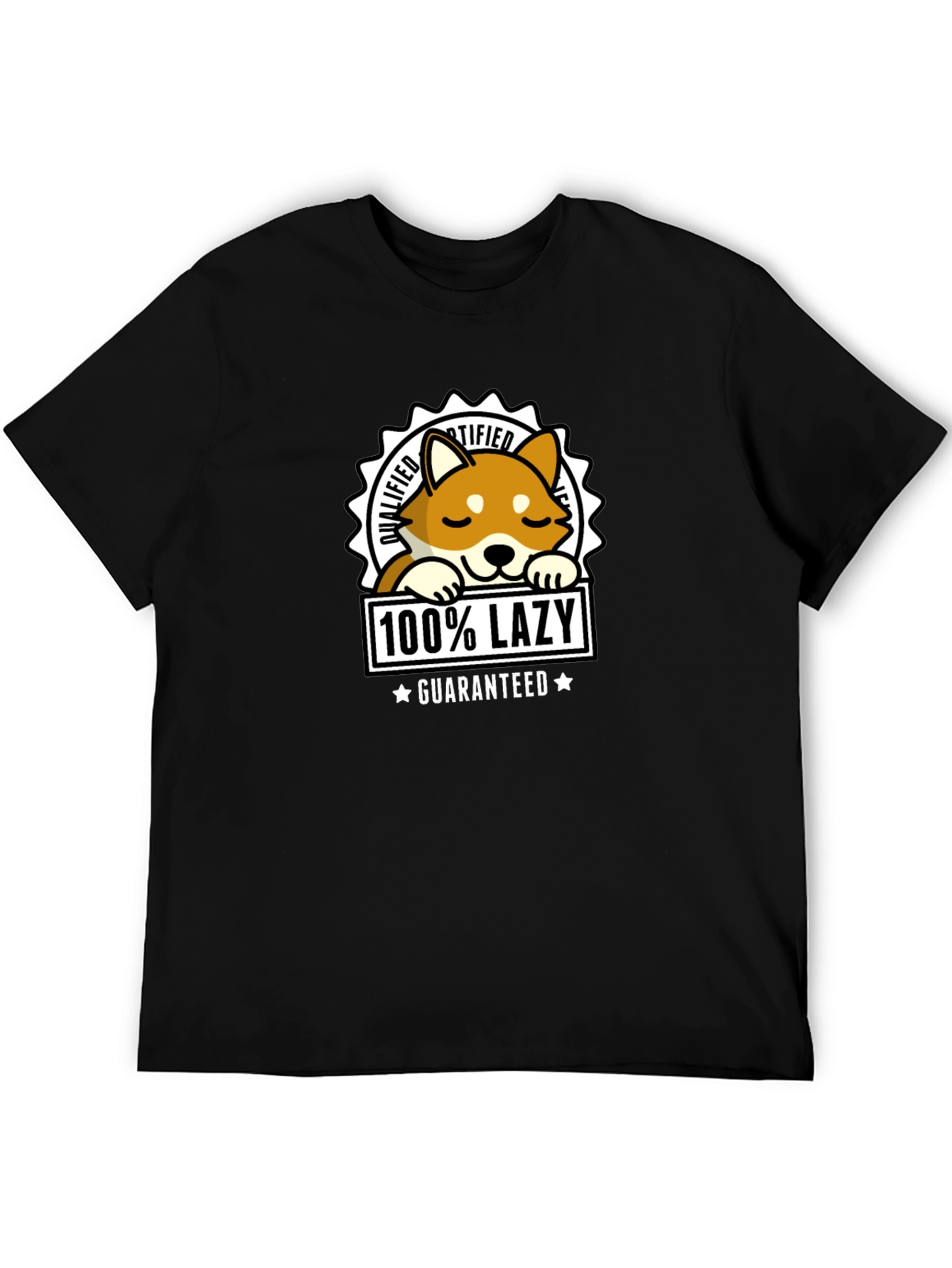 100% Lazy Shiba Inu T-Shirt - Guaranteed Comfort
