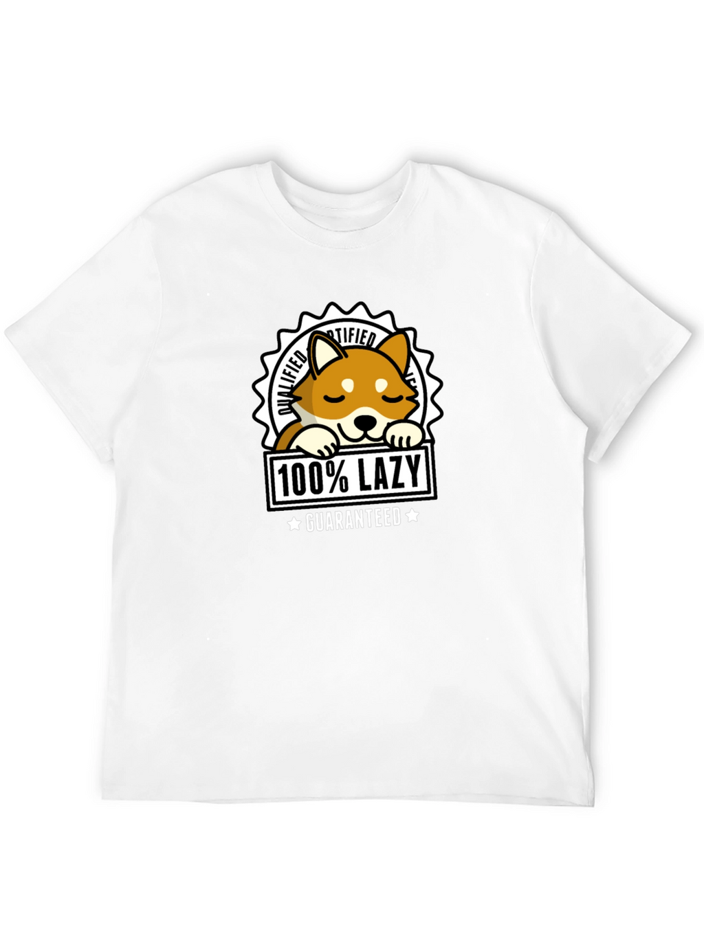 100% Lazy Shiba Inu T-Shirt - Guaranteed Comfort