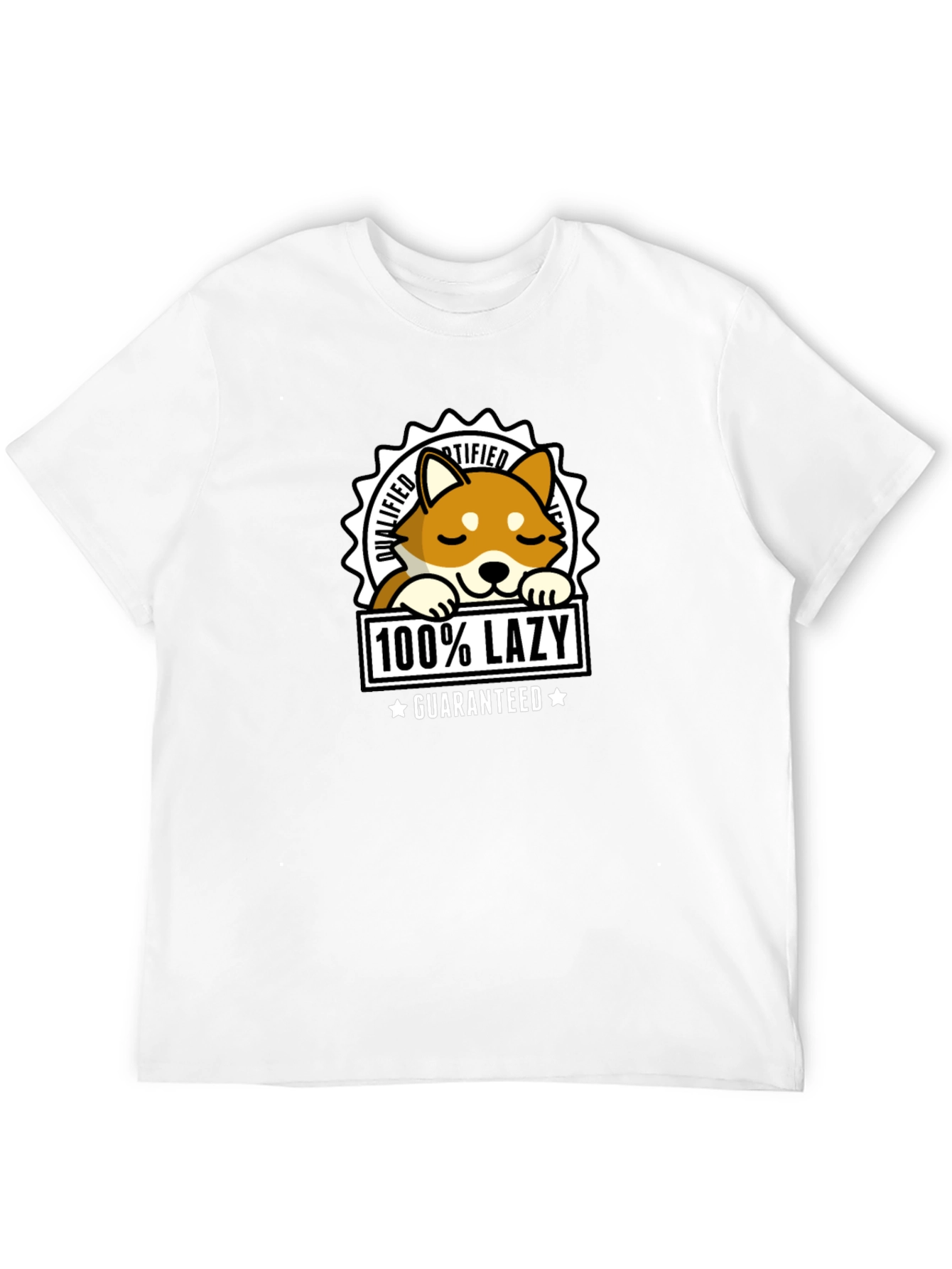 100% Lazy Shiba Inu T-Shirt - Guaranteed Comfort