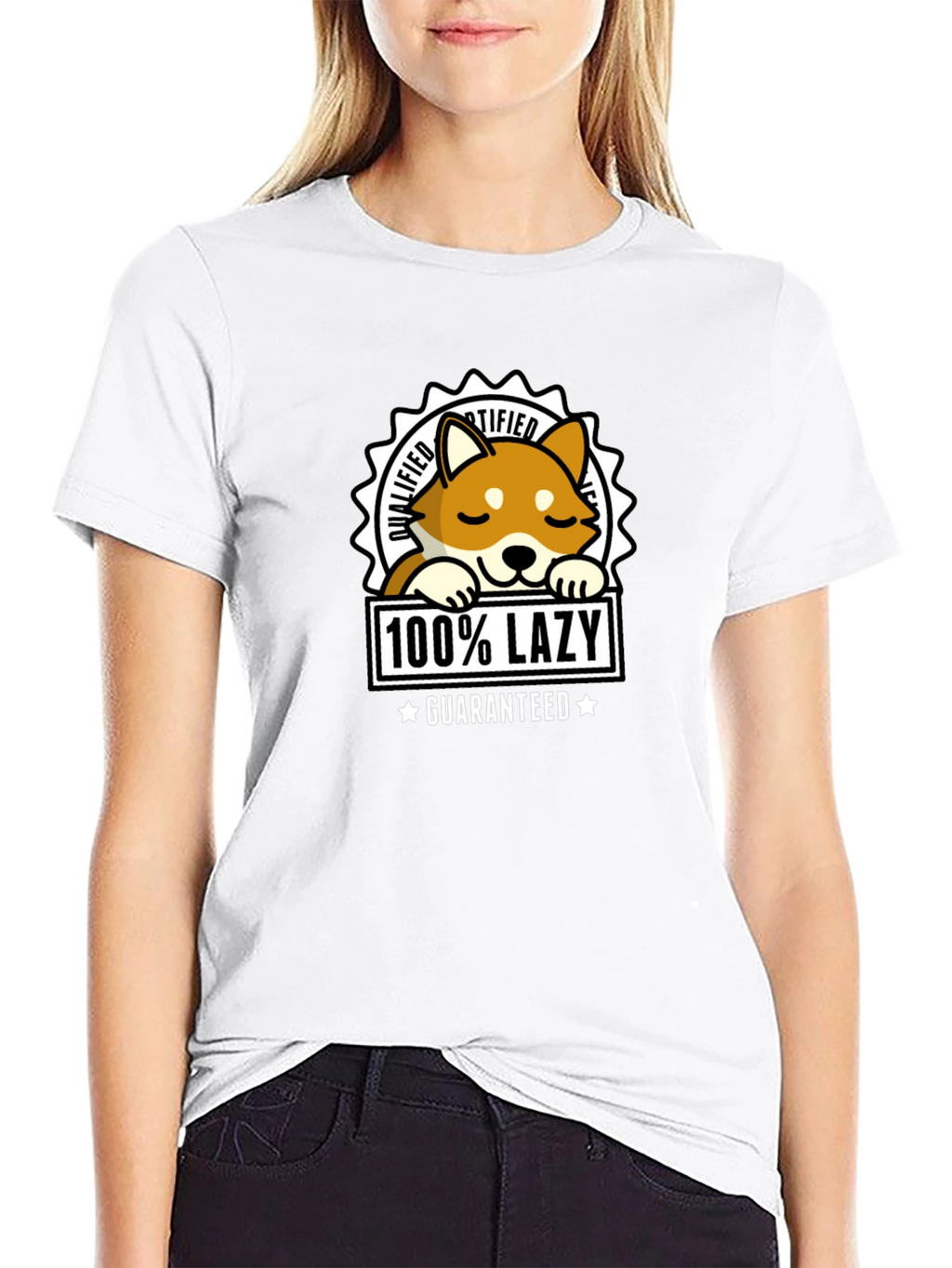 100% Lazy Shiba Inu T-Shirt - Guaranteed Comfort