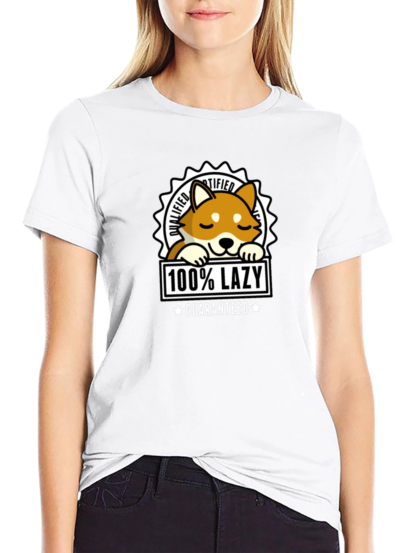 100% Lazy Shiba Inu T-Shirt - Guaranteed Comfort