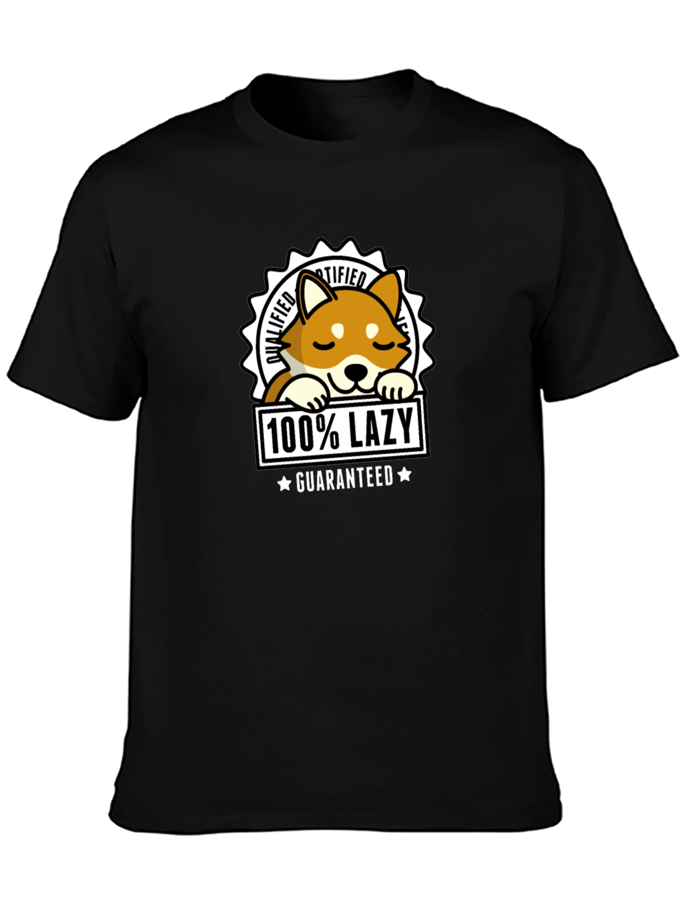 100% Lazy Shiba Inu T-Shirt - Guaranteed Comfort