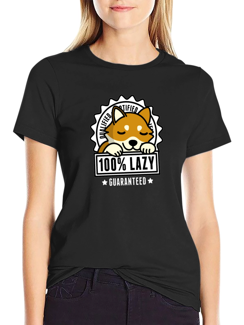 100% Lazy Shiba Inu T-Shirt - Guaranteed Comfort