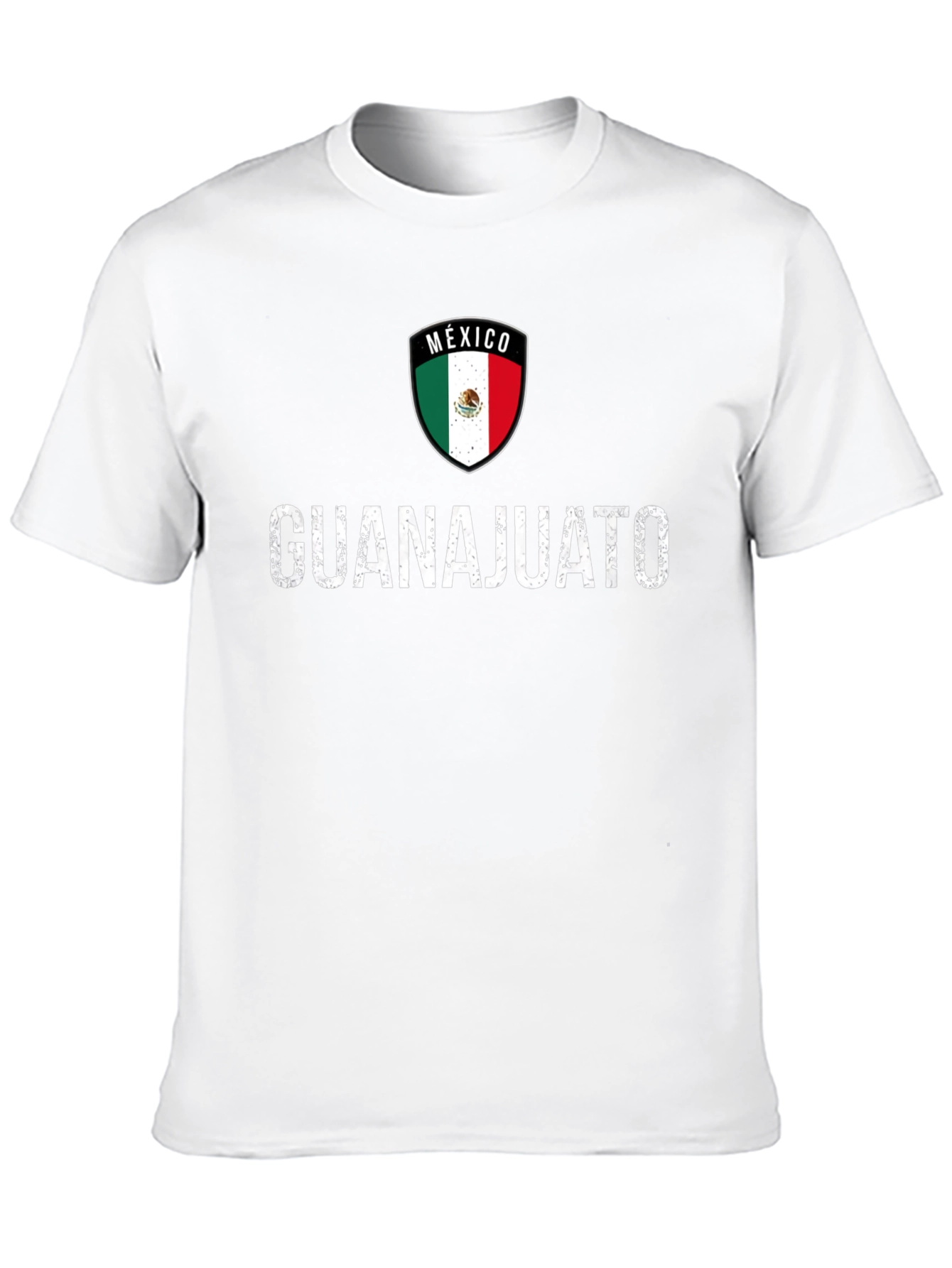 Guanajuato Mexico Flag Crest Black T-Shirt