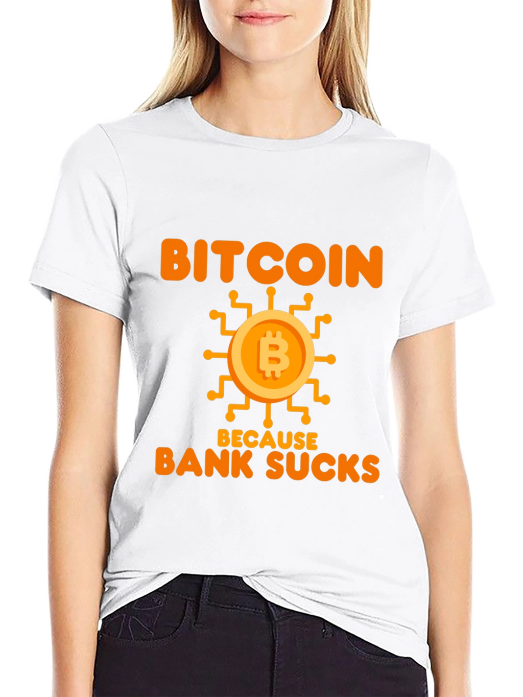 Bitcoin Because Bank Sucks Funny T-Shirt