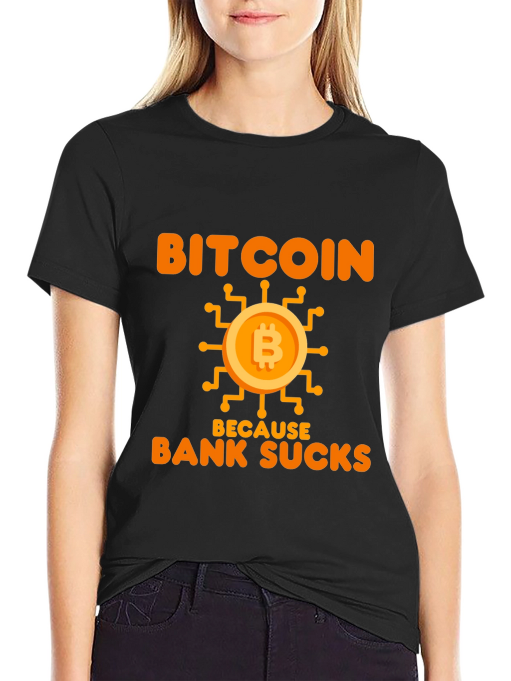 Bitcoin Because Bank Sucks Funny T-Shirt