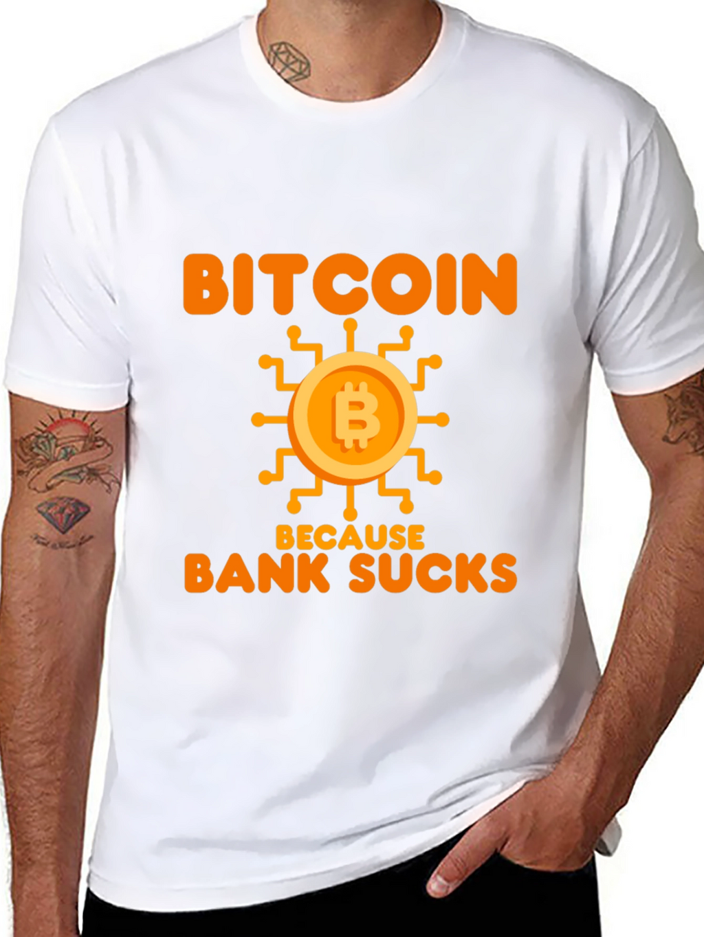 Bitcoin Because Bank Sucks Funny T-Shirt