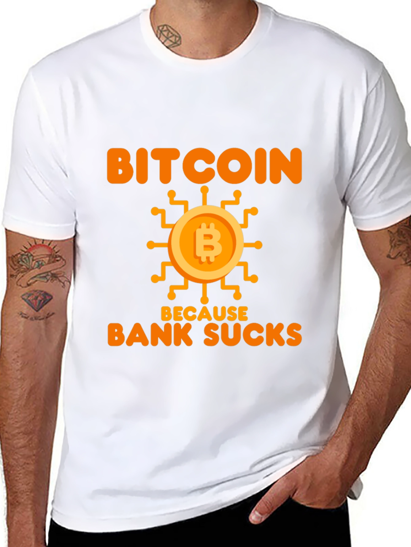 Bitcoin Because Bank Sucks Funny T-Shirt