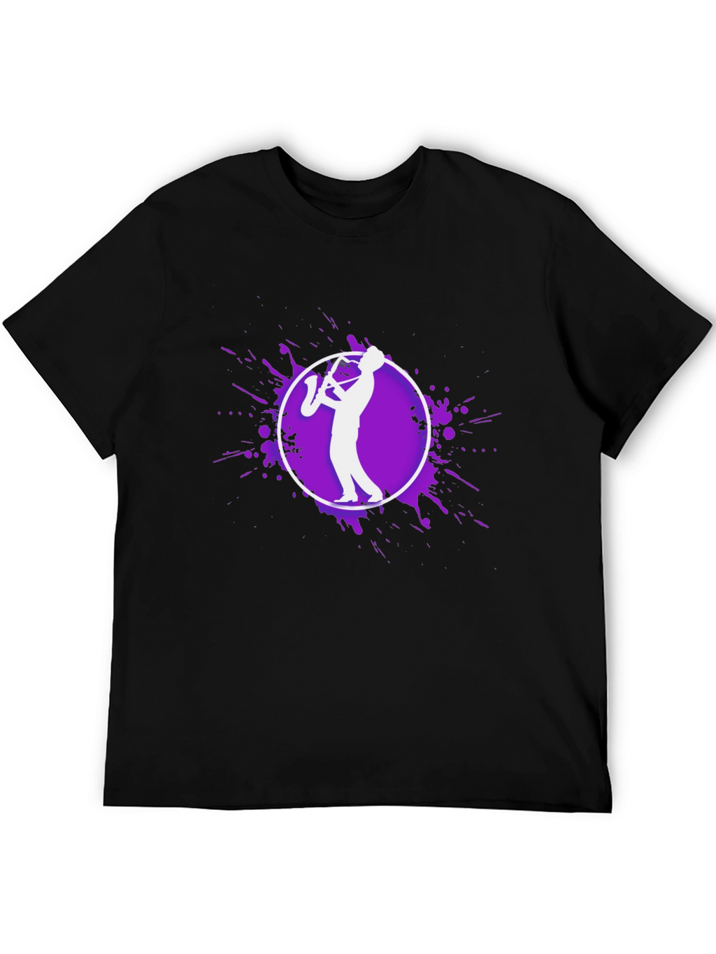 Saxophone Player Graphic Tee - Black