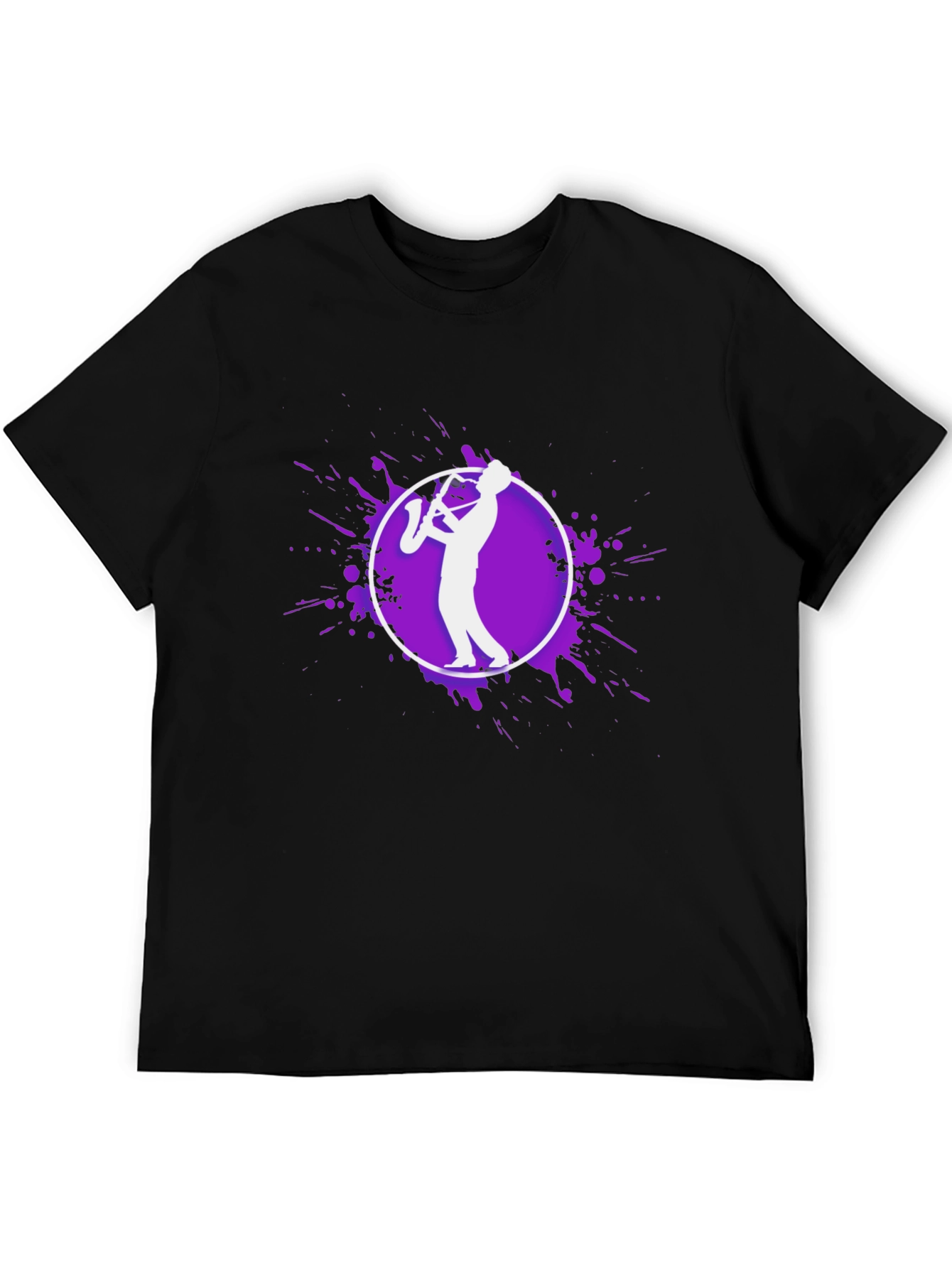 Saxophone Player Graphic Tee - Black