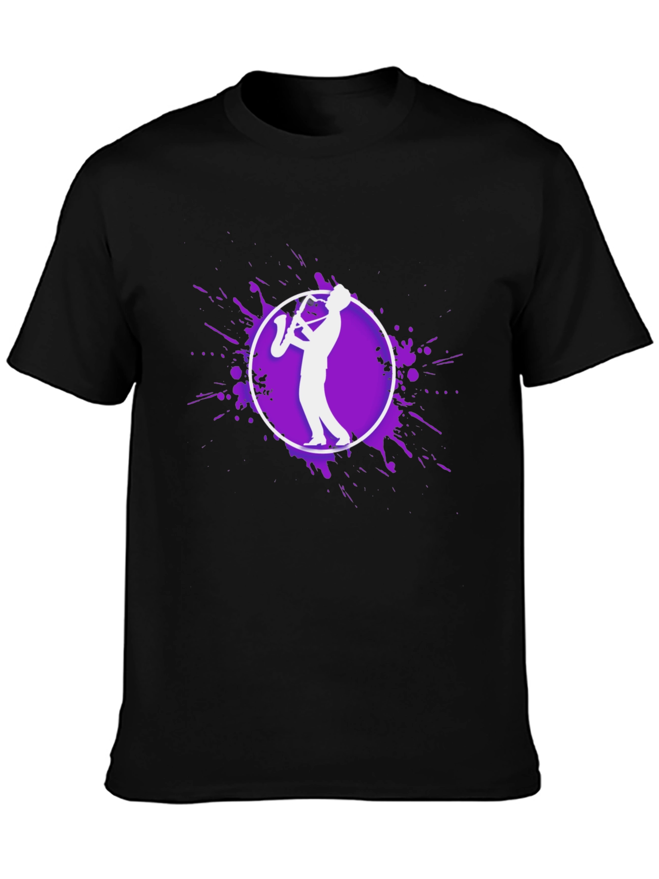 Saxophone Player Graphic Tee - Black