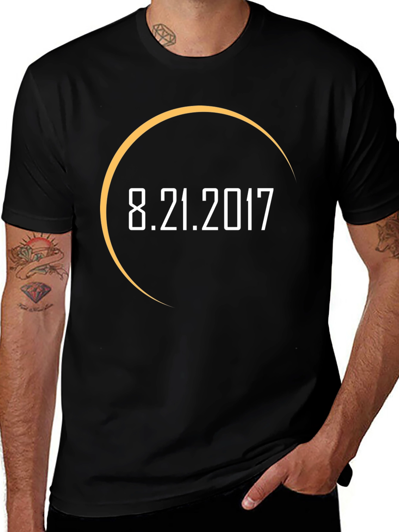 8.21.2017 Eclipse T-Shirt - Mens Black Graphic Tee