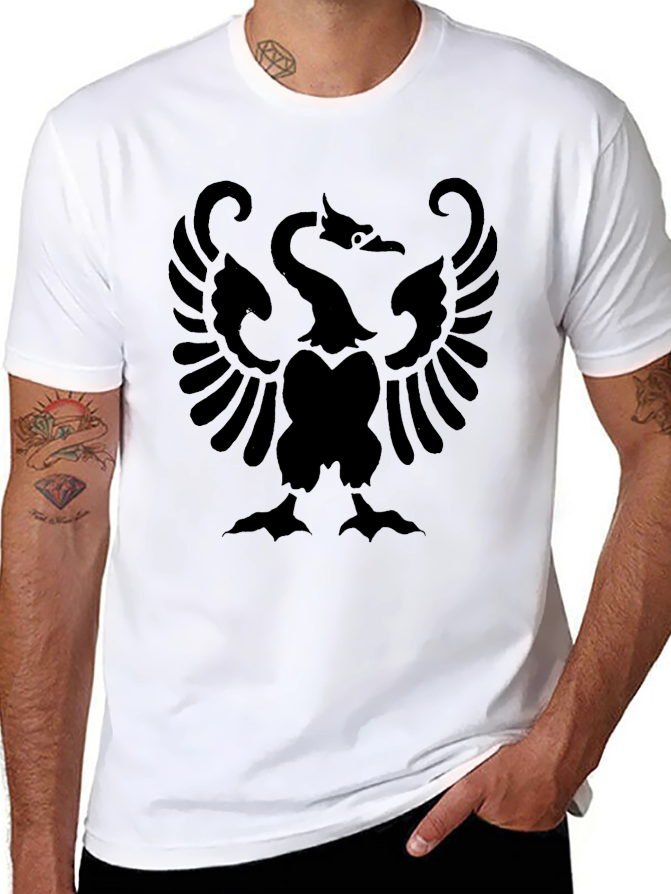 Black Eagle Graphic Tee - Mens Short Sleeve Shirt