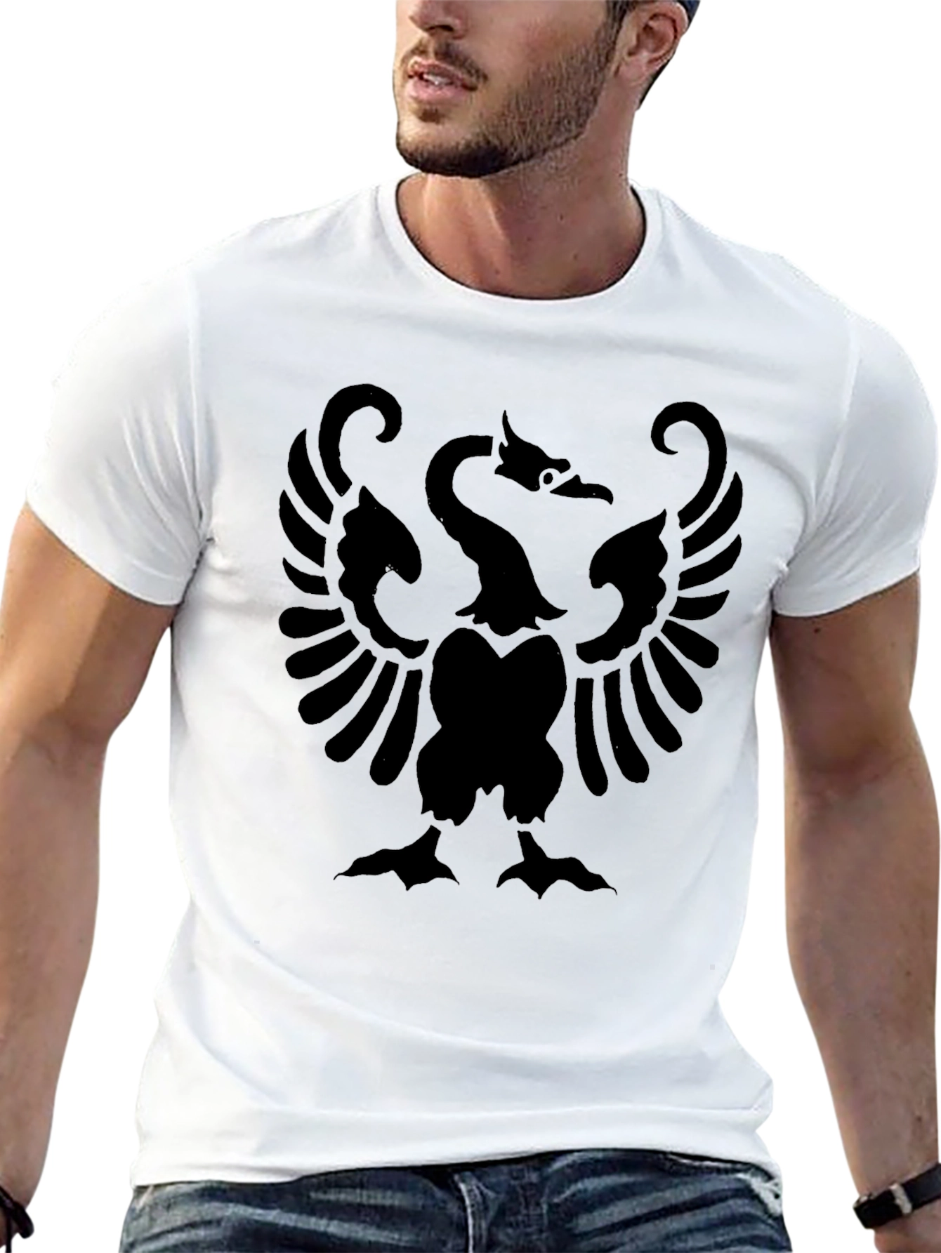 Black Eagle Graphic Tee - Mens Short Sleeve Shirt