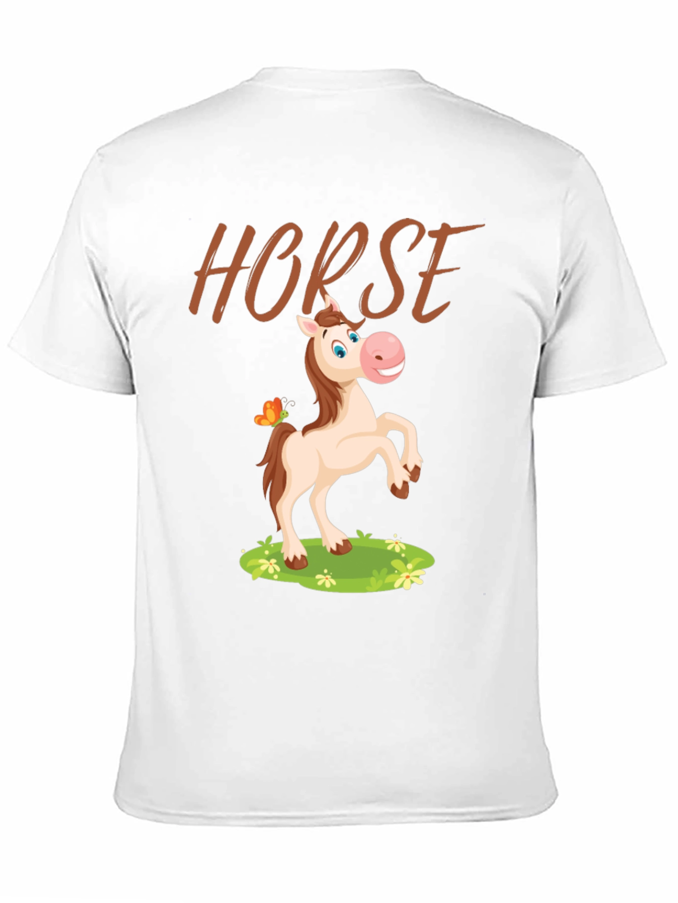 Horse Cartoon Graphic T-Shirt