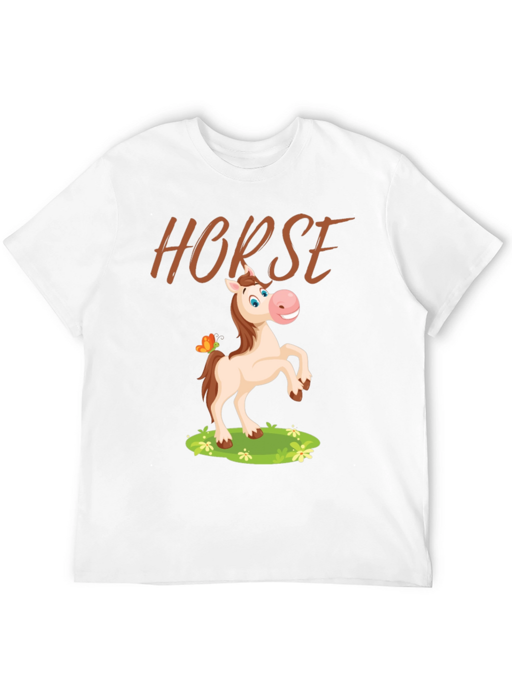 Horse Cartoon Graphic T-Shirt