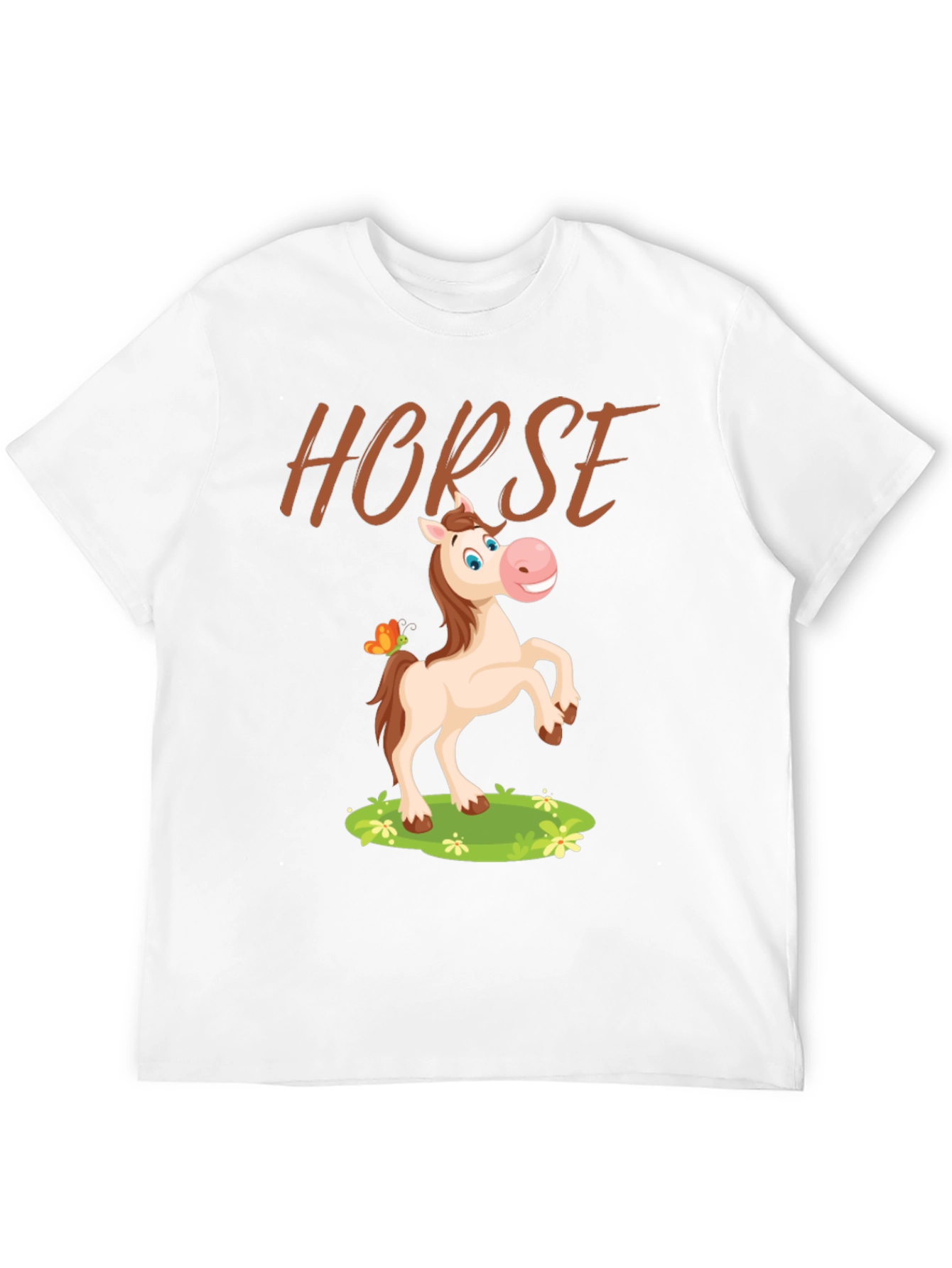 Horse Cartoon Graphic T-Shirt