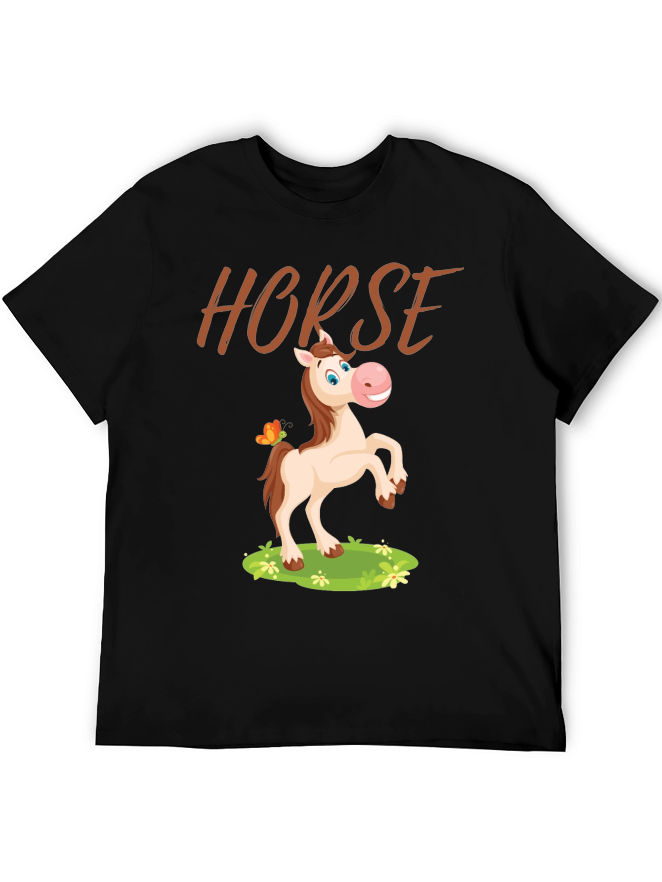 Horse Cartoon Graphic T-Shirt