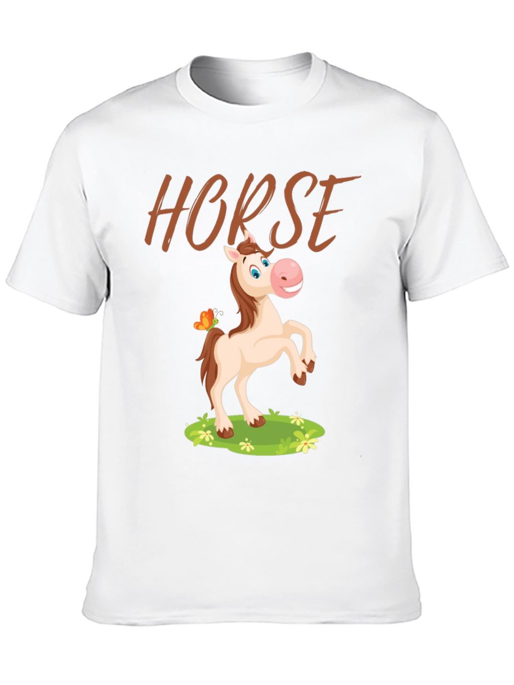 Horse Cartoon Graphic T-Shirt