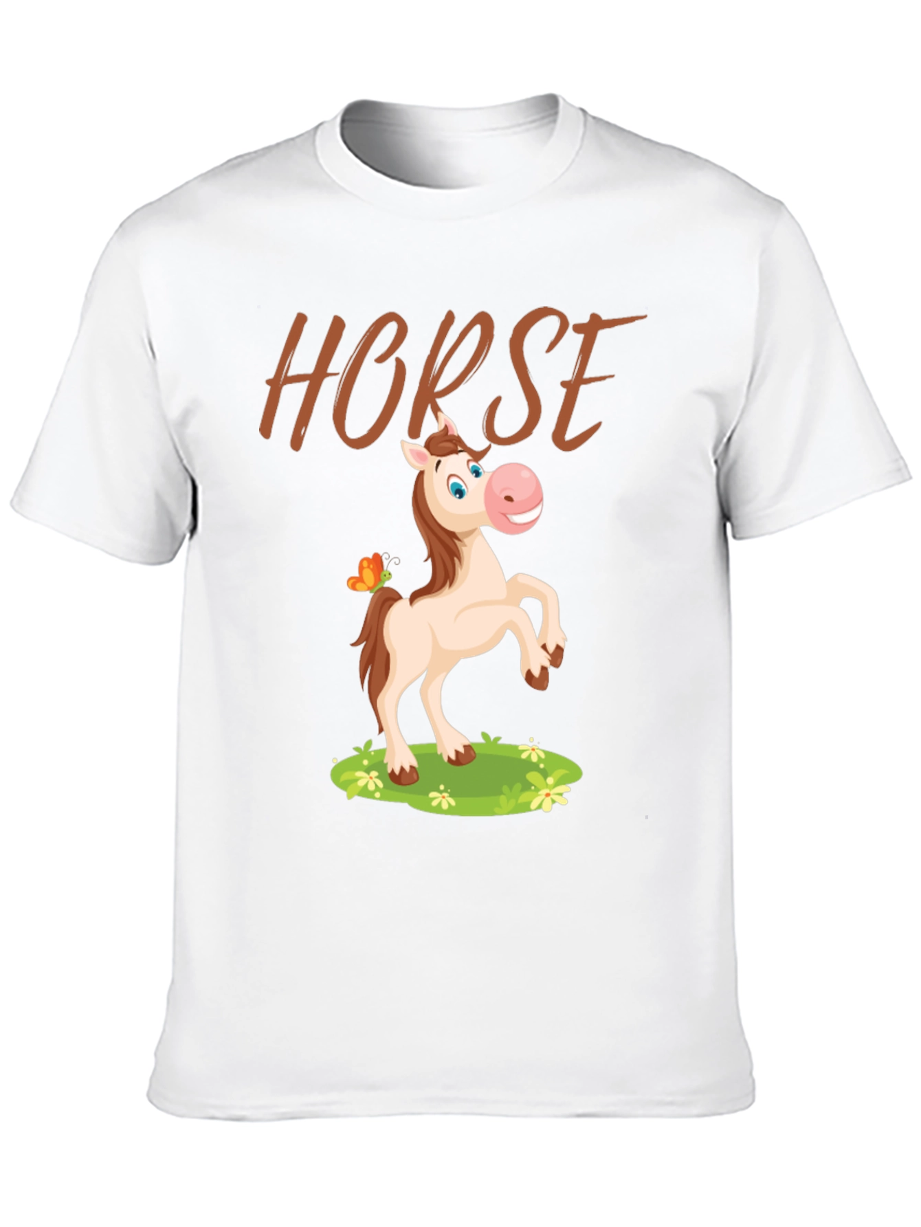 Horse Cartoon Graphic T-Shirt