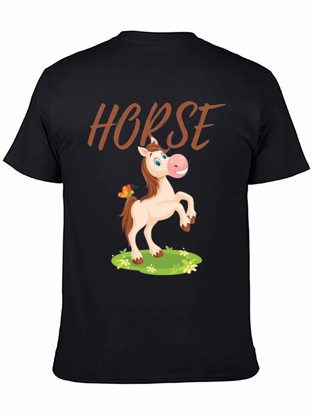 Horse Cartoon Graphic T-Shirt