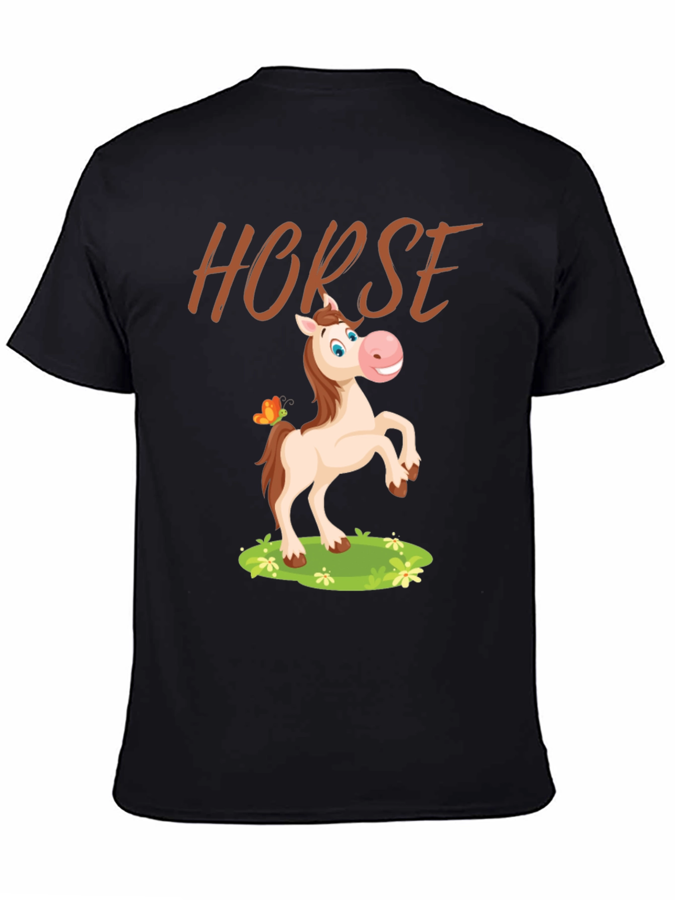Horse Cartoon Graphic T-Shirt