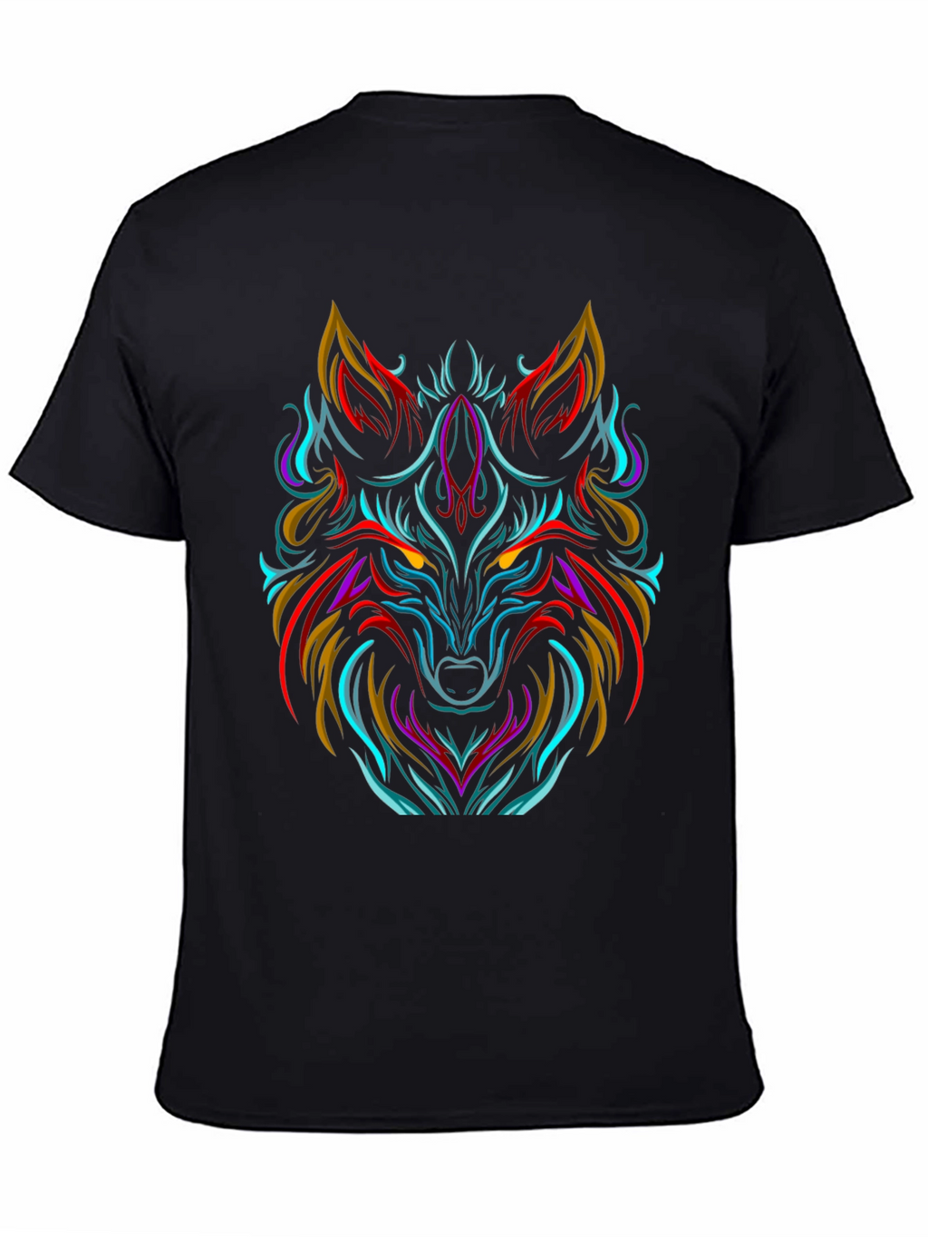 Bold Wolf Graphic Tee - Black