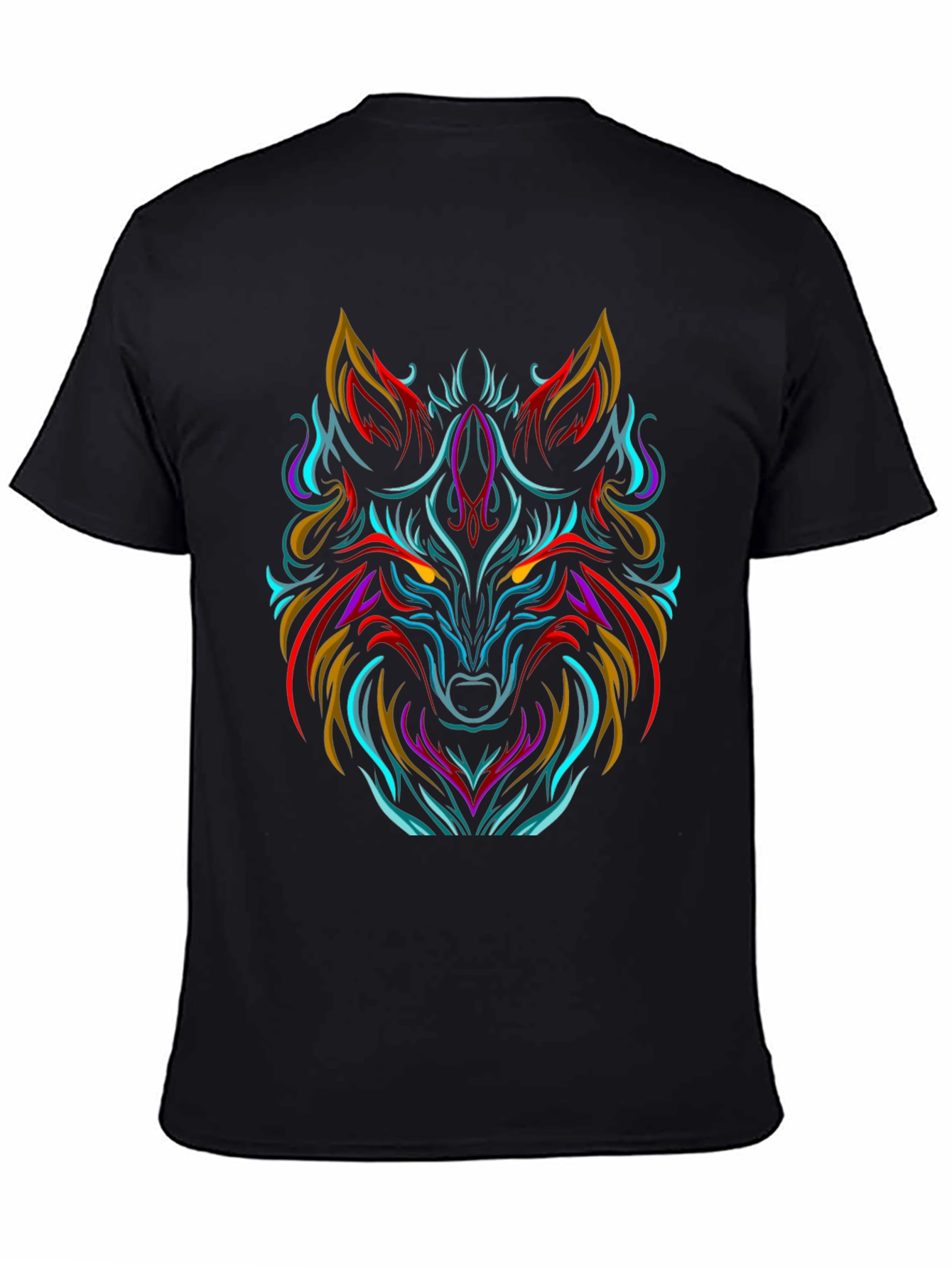 Bold Wolf Graphic Tee - Black
