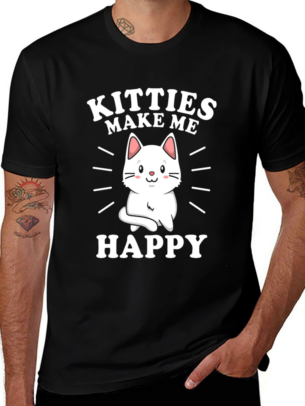 Kitties Make Me Happy Graphic T-Shirt