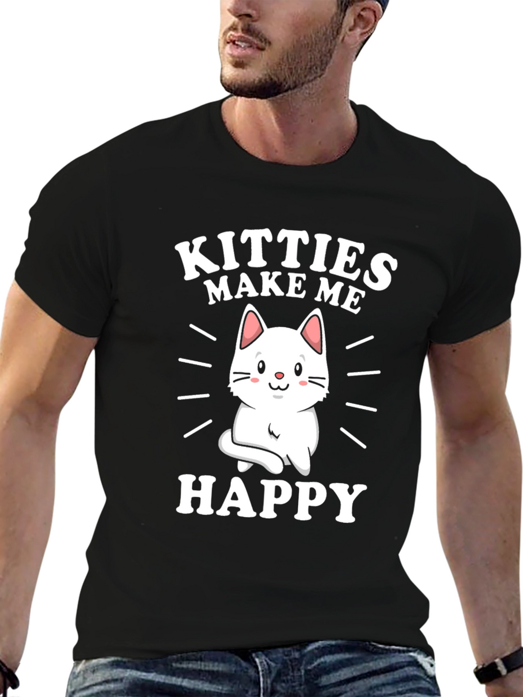 Kitties Make Me Happy Graphic T-Shirt