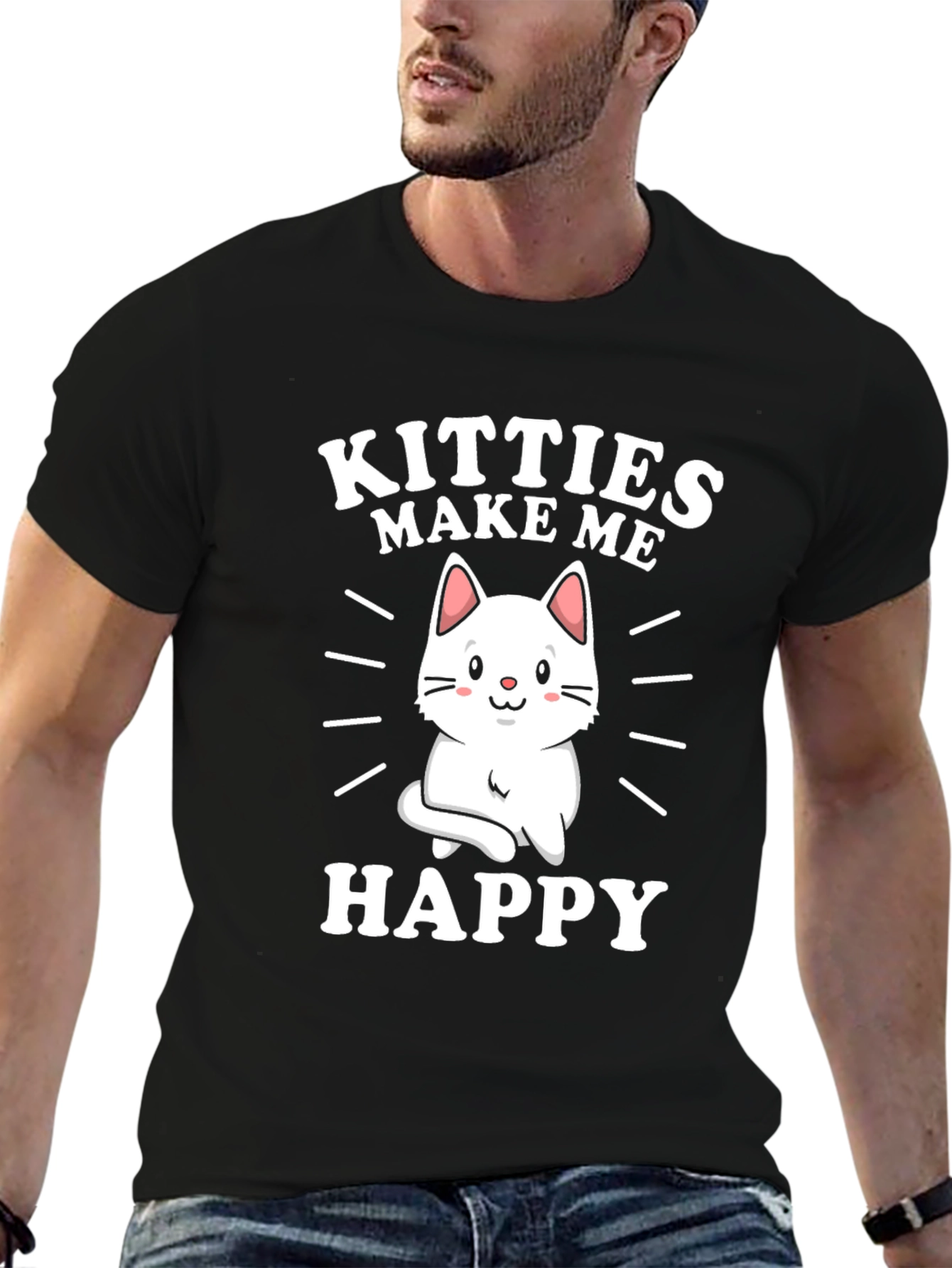 Kitties Make Me Happy Graphic T-Shirt