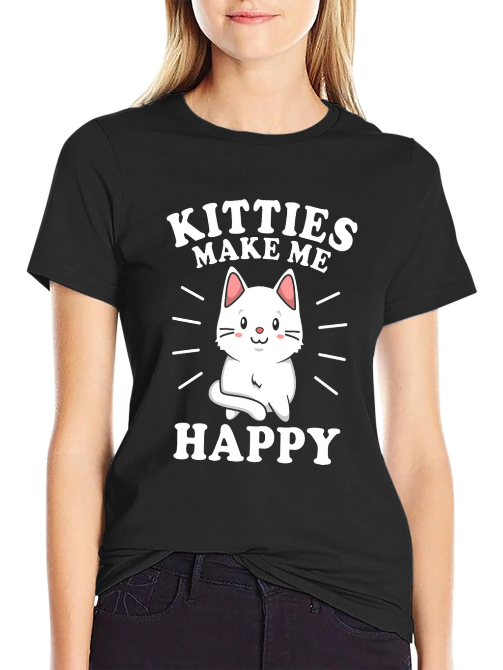Kitties Make Me Happy Graphic T-Shirt