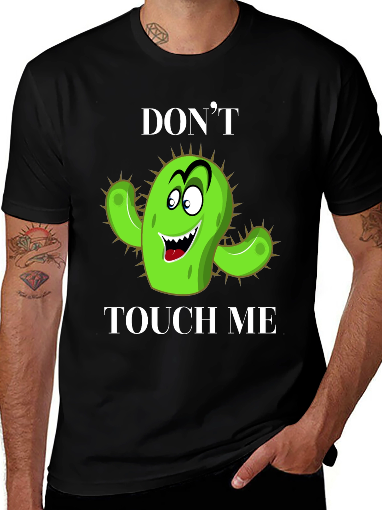 Dont Touch Me Cactus Graphic T-Shirt