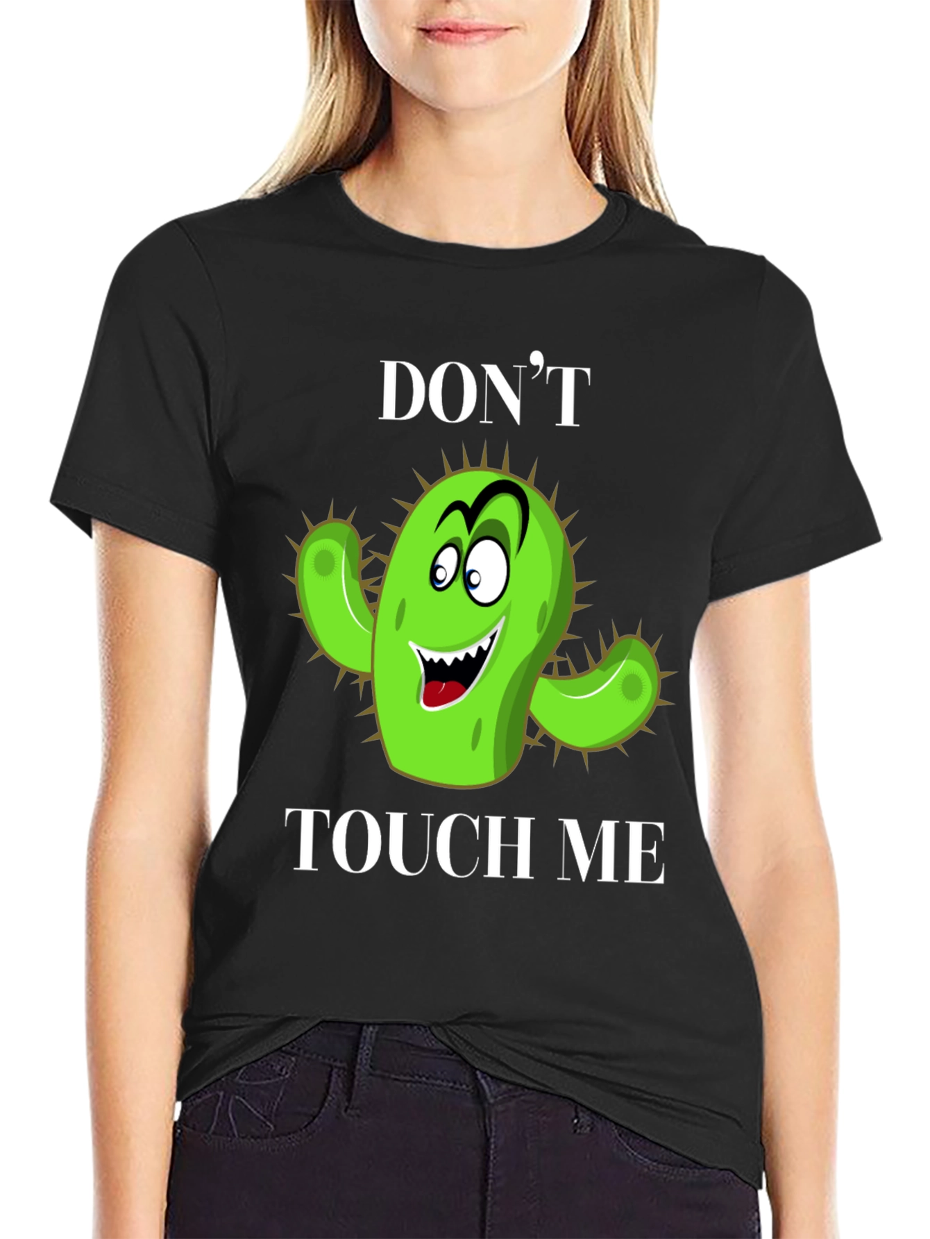 Dont Touch Me Cactus Graphic T-Shirt