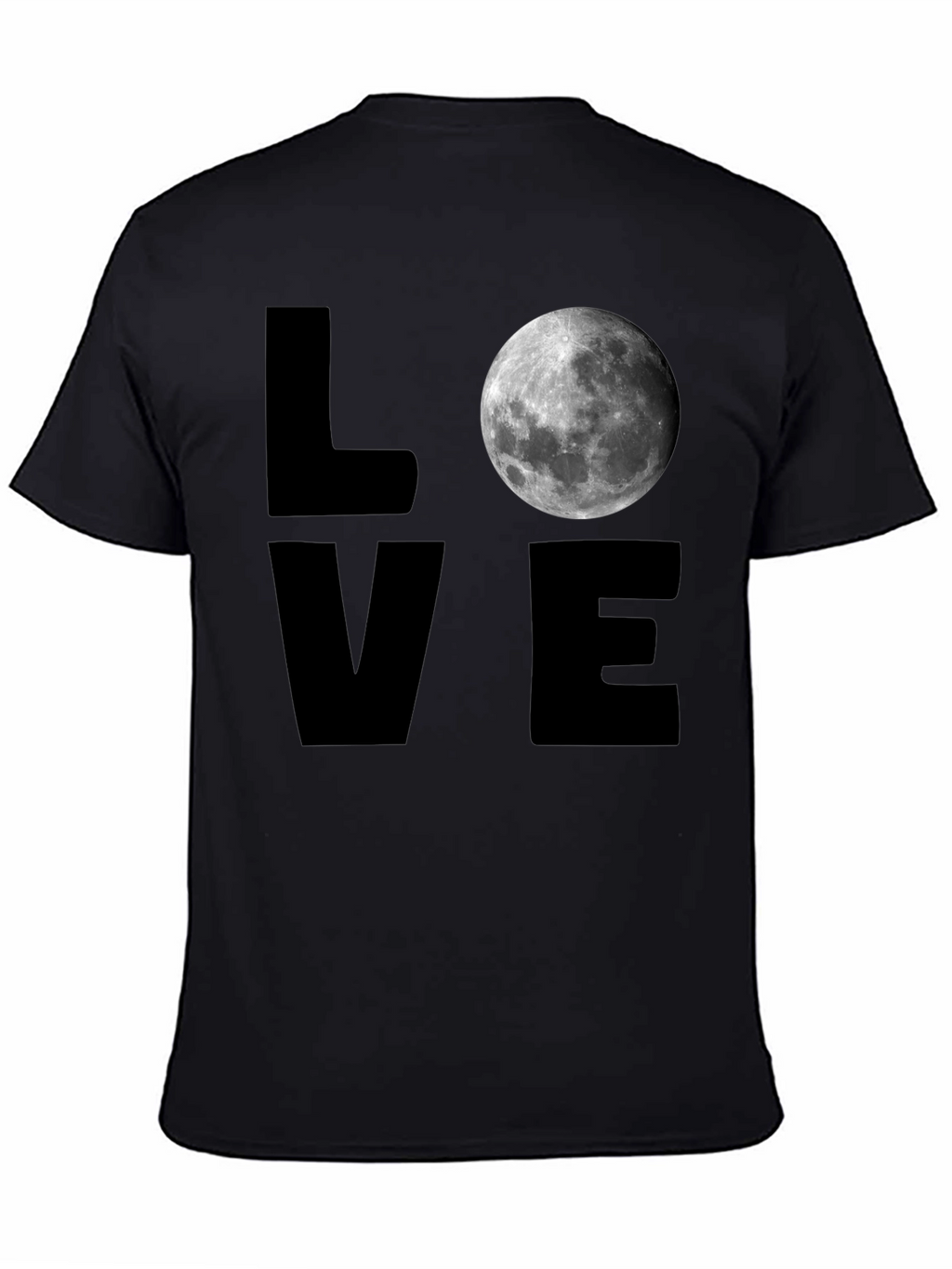 LOVE Moon Graphic T-Shirt - Mens Black Tee