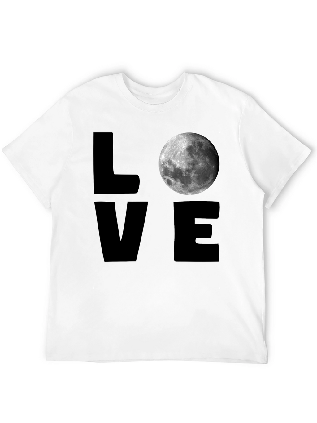 LOVE Moon Graphic T-Shirt - Mens Black Tee
