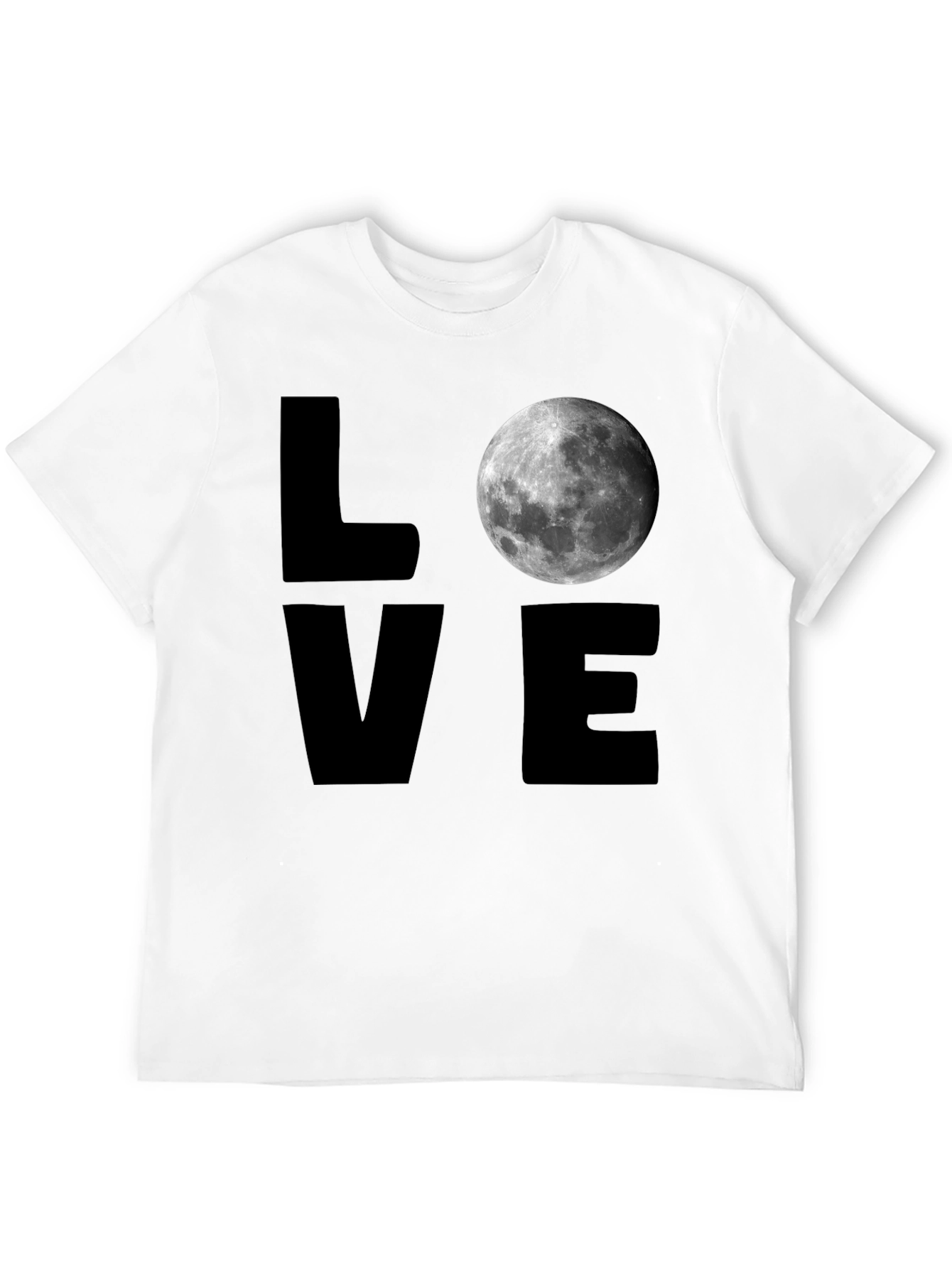 LOVE Moon Graphic T-Shirt - Mens Black Tee