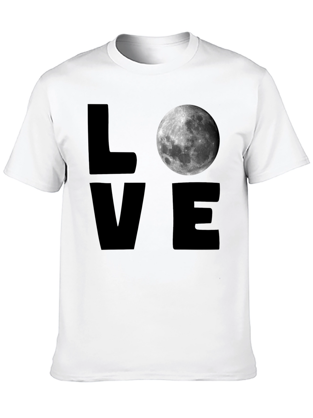 LOVE Moon Graphic T-Shirt - Mens Black Tee