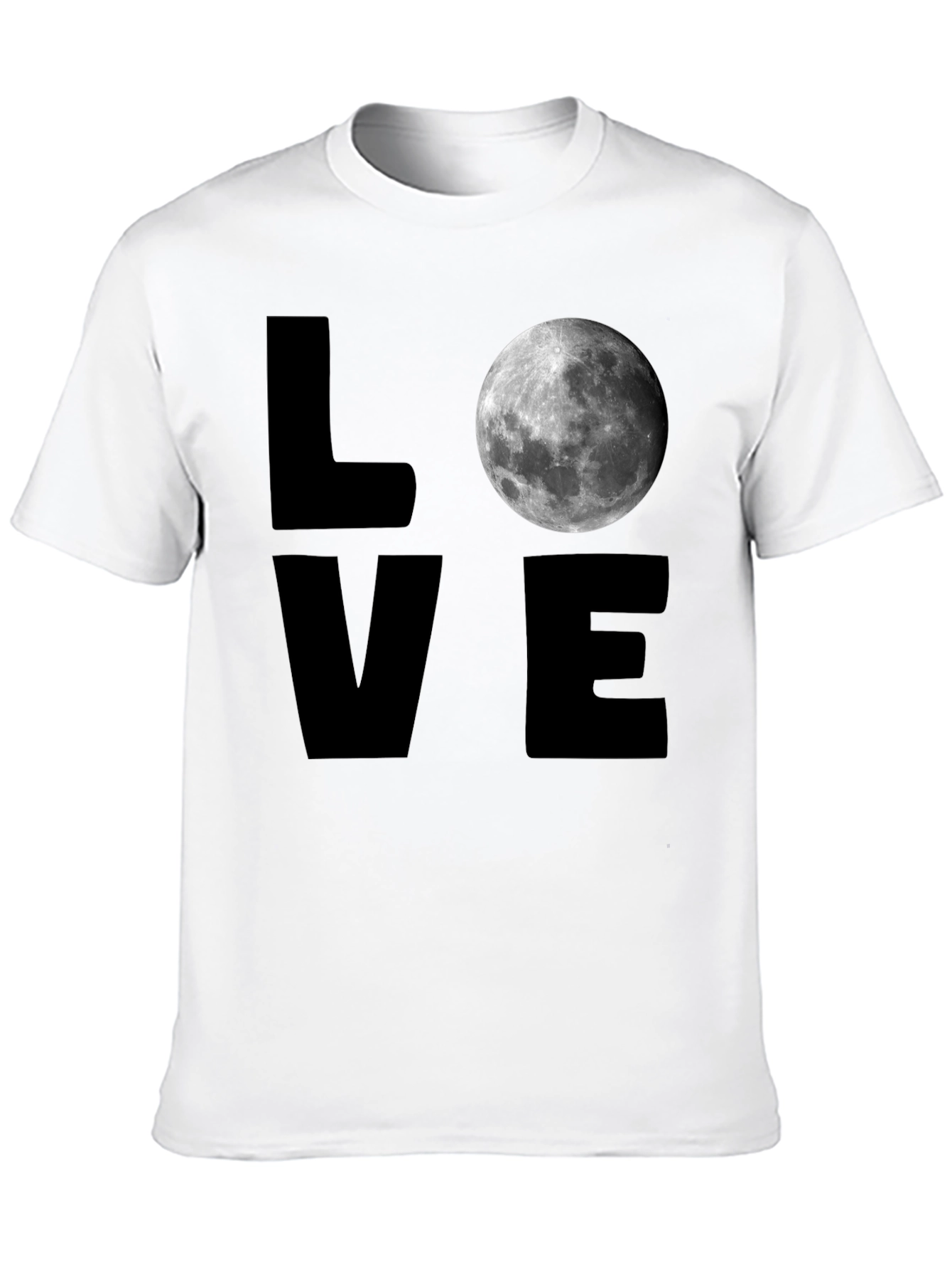 LOVE Moon Graphic T-Shirt - Mens Black Tee