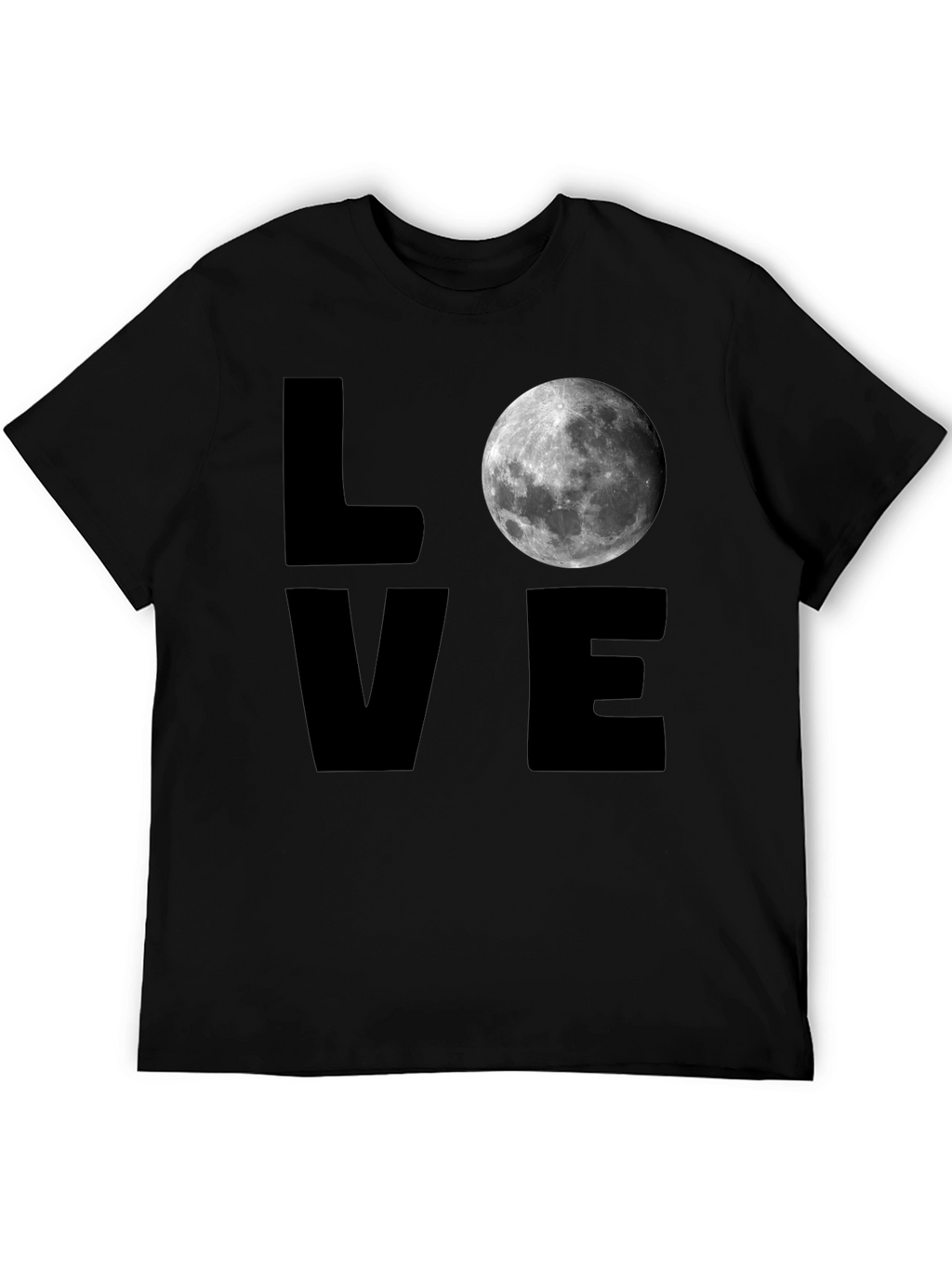 LOVE Moon Graphic T-Shirt - Mens Black Tee