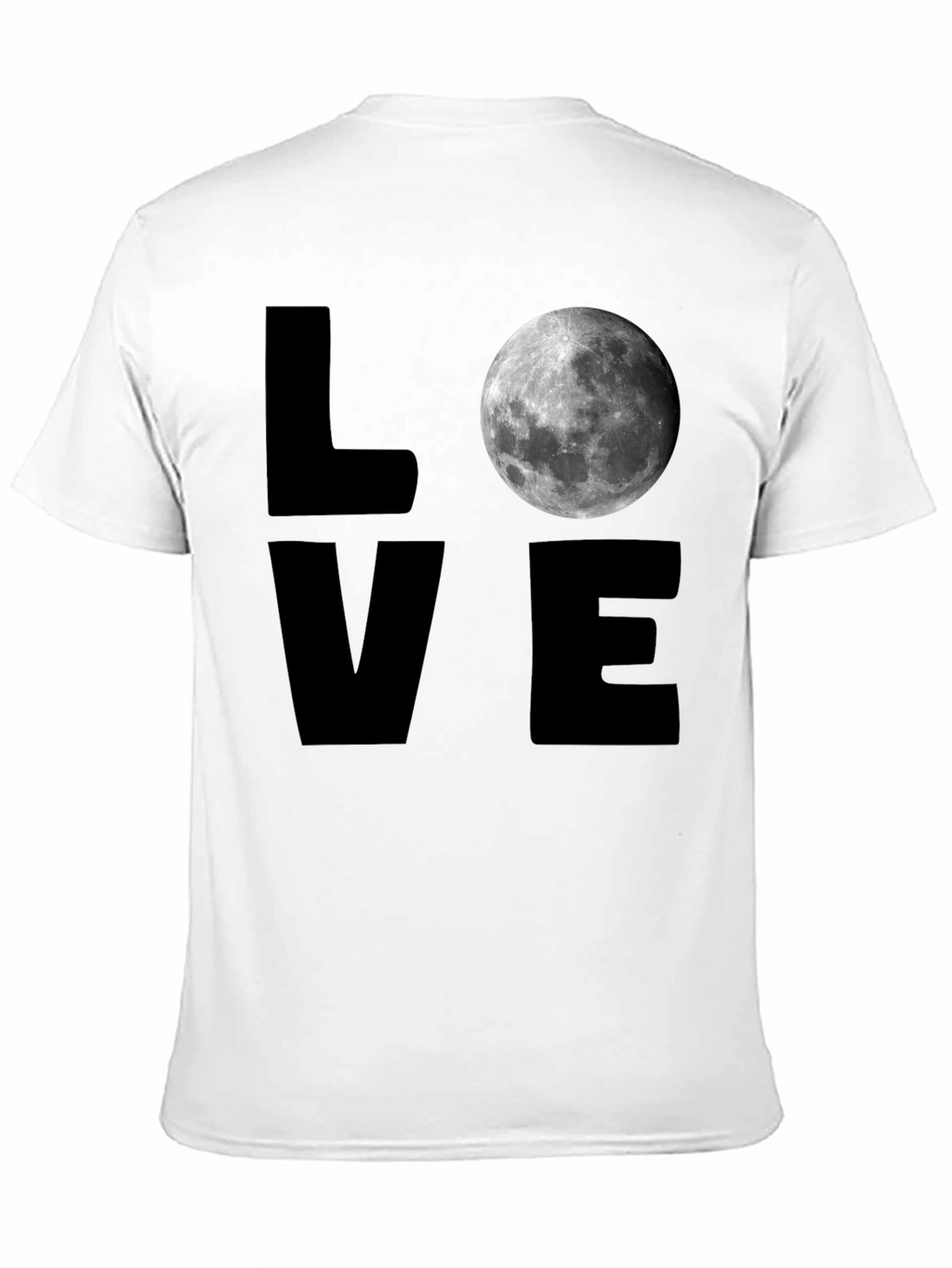 LOVE Moon Graphic T-Shirt - Mens Black Tee