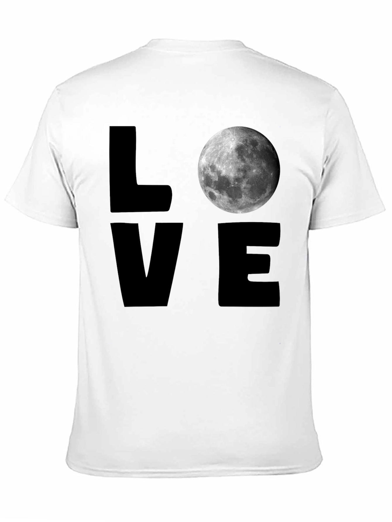 LOVE Moon Graphic T-Shirt - Mens Black Tee
