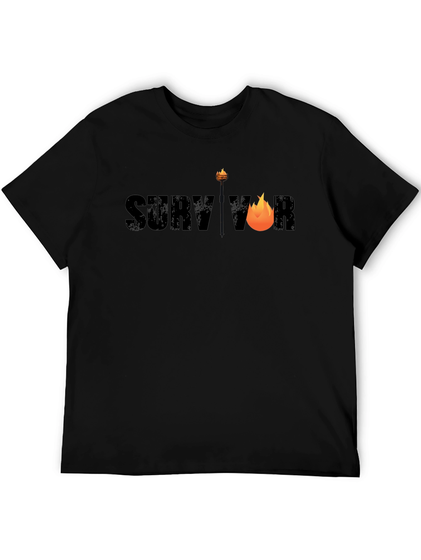Survivor Graphic T-Shirt - Black